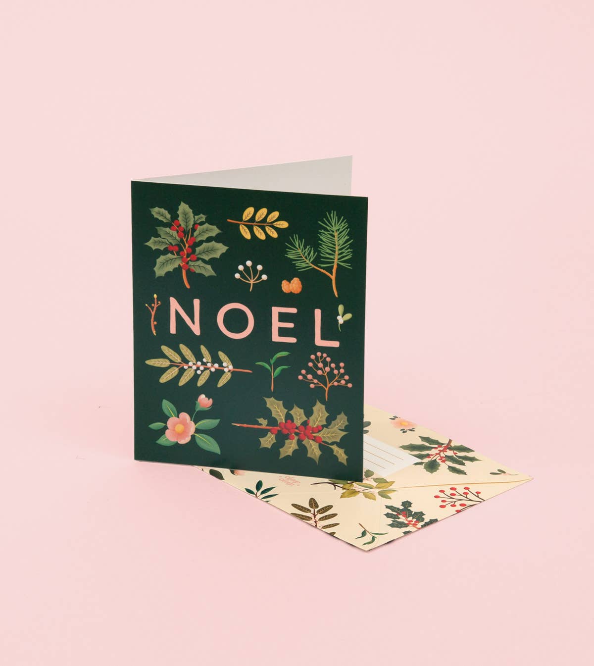 Holiday Plants Noel Card - Deep Green: Single