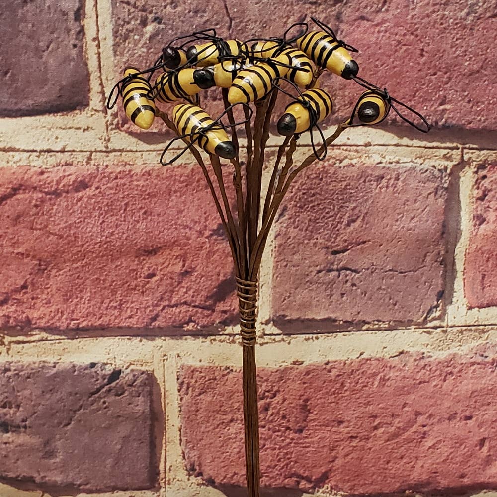 9" Tall Bunch of 12 Bees