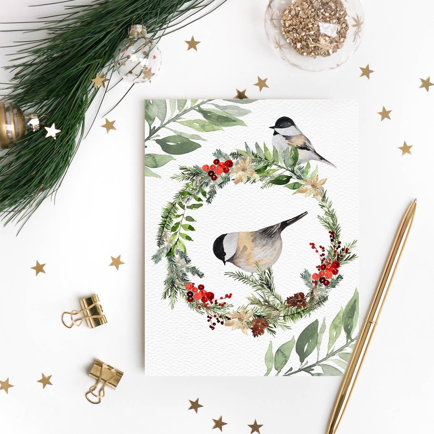 Winter Chickadee Card