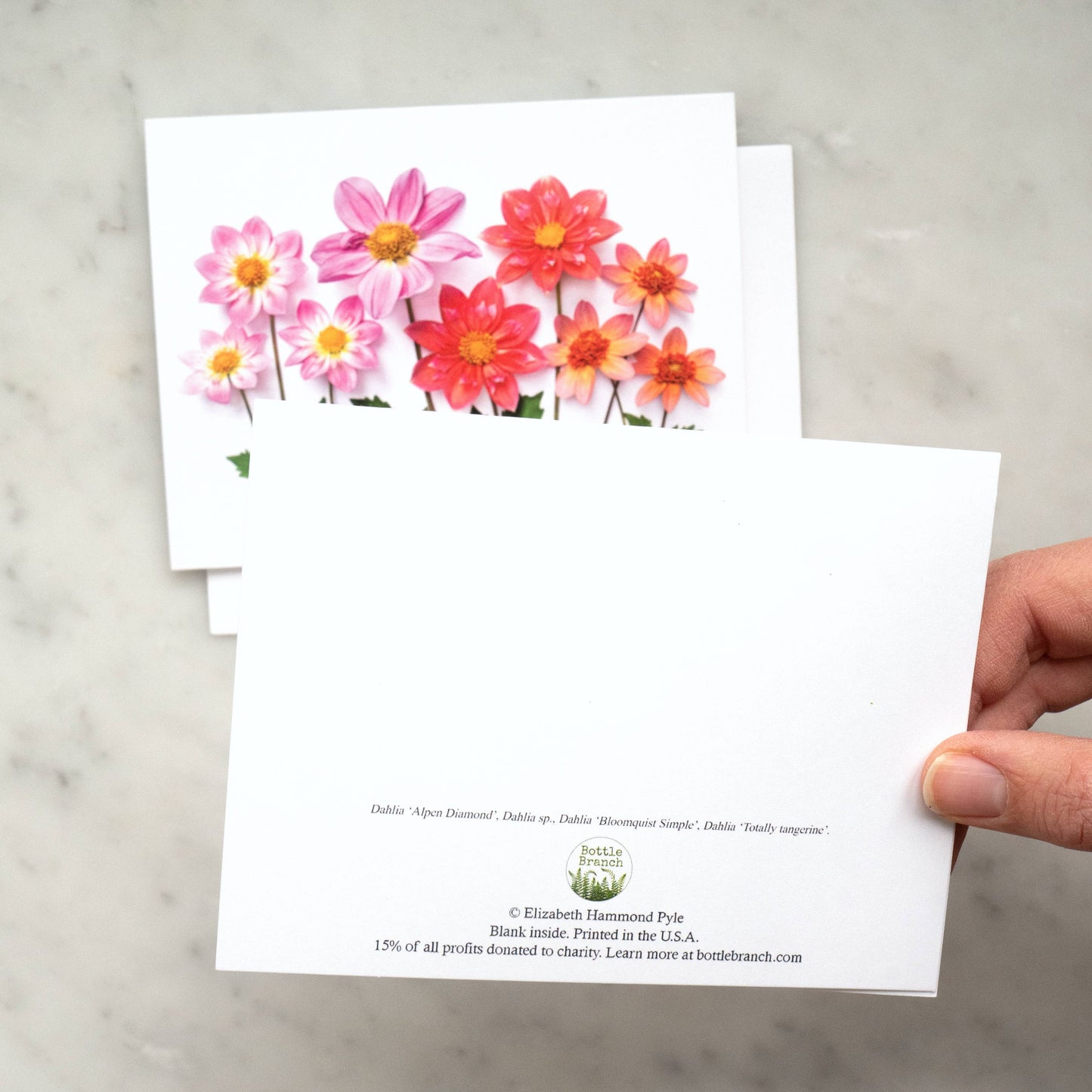 Card - Dahlias