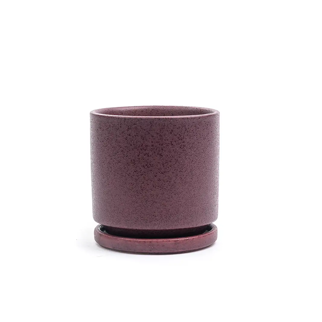 10.5" Cylinder Pots with Water Saucers