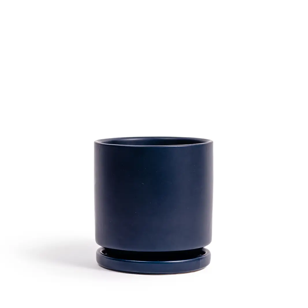10.5" Cylinder Pots with Water Saucers