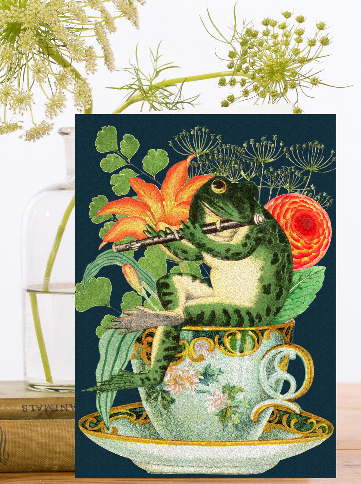 The Frog Teacup Greeting Card