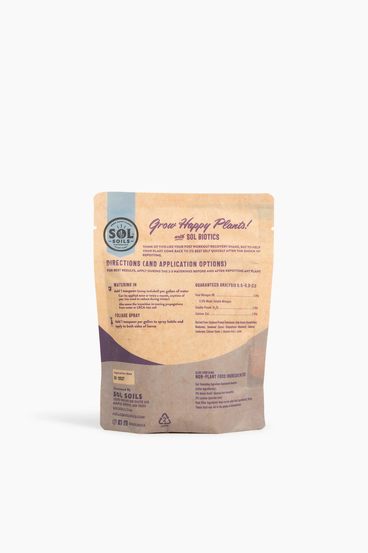 Sol Biotics - Repot Recovery - Repotting Shock Treatment