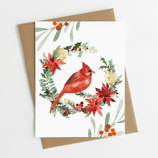 Winter Bird Happy Holidays Card