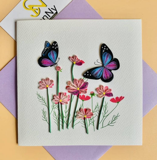 Flower Garden Quilling Card: No.1