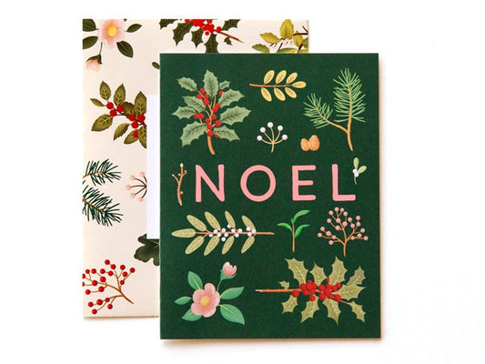 Holiday Plants Noel Card - Deep Green: Single