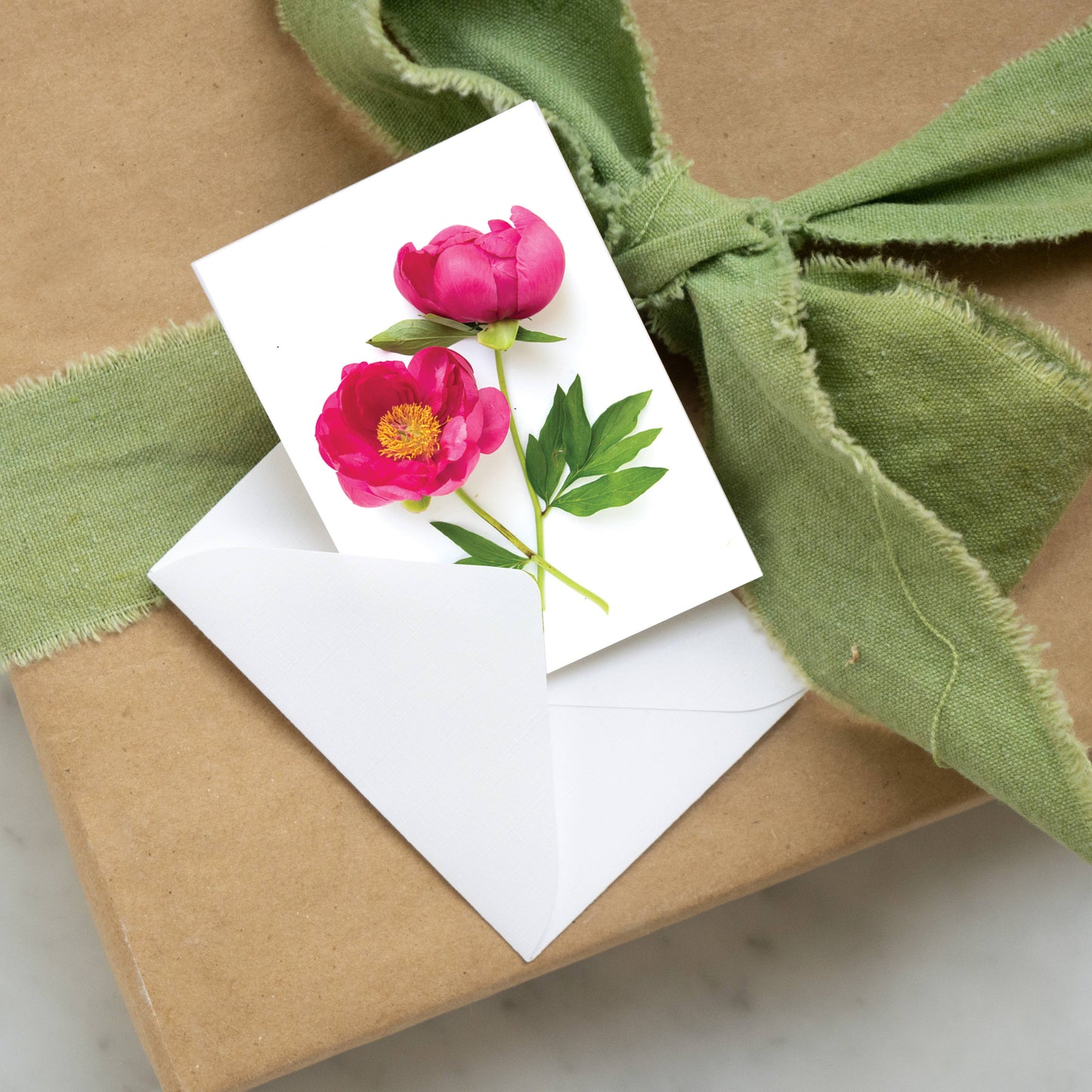 Enclosure card - Double Peony