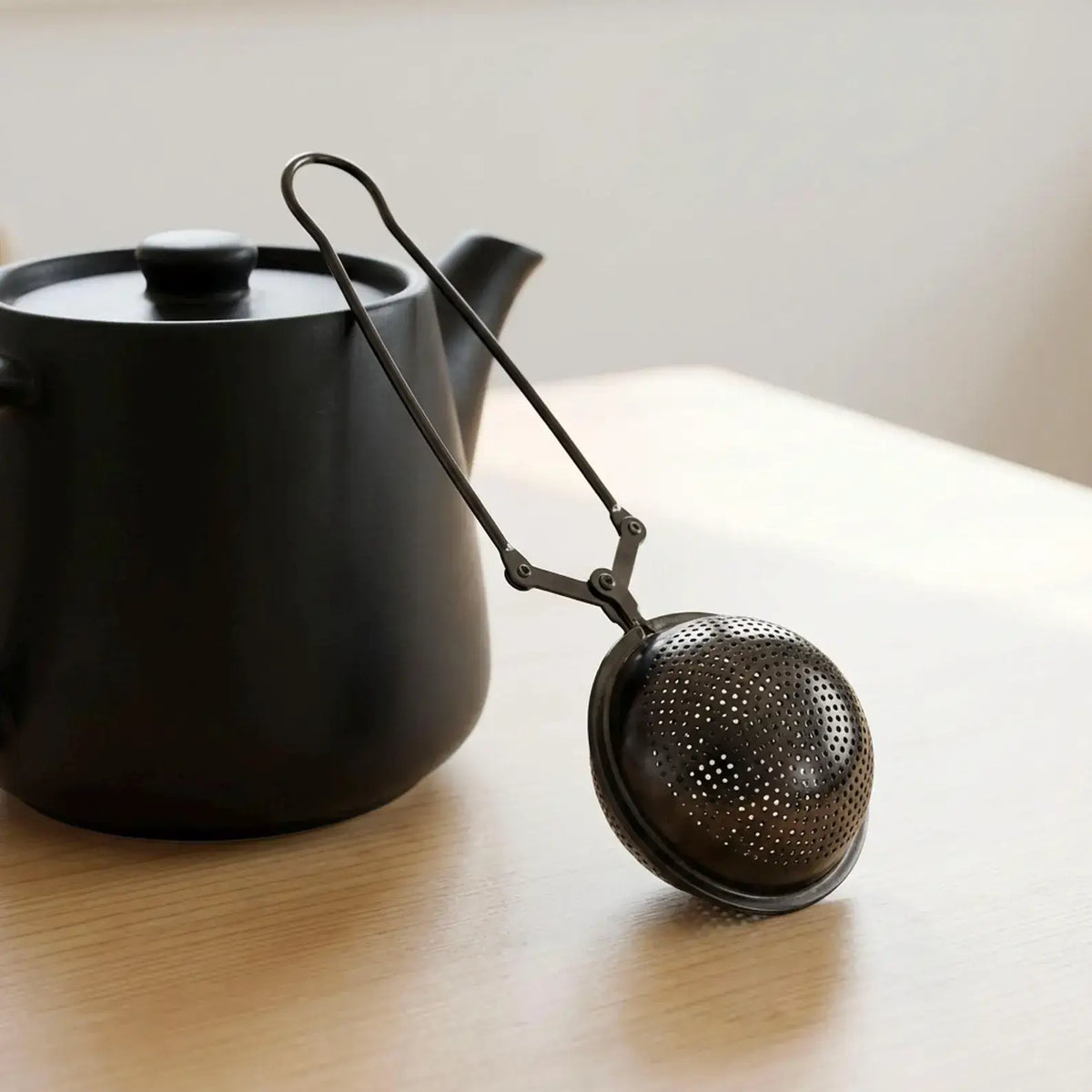 Black Stainless Steel Tea Strainer | Infuser | NEW