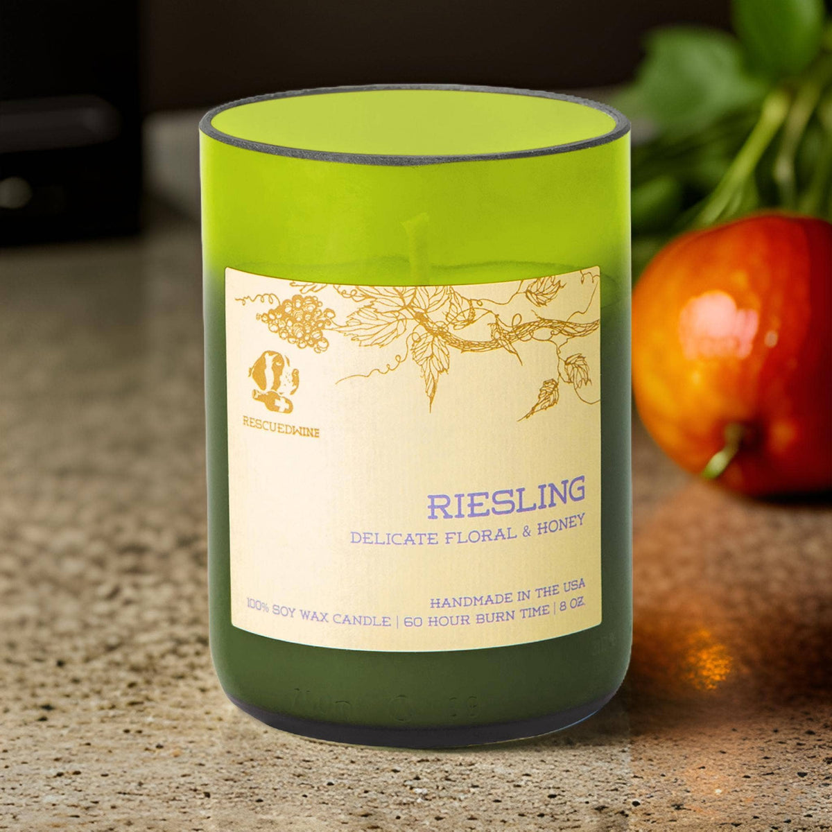 Riesling Balance Soy Candles - Wine Bottle Candle