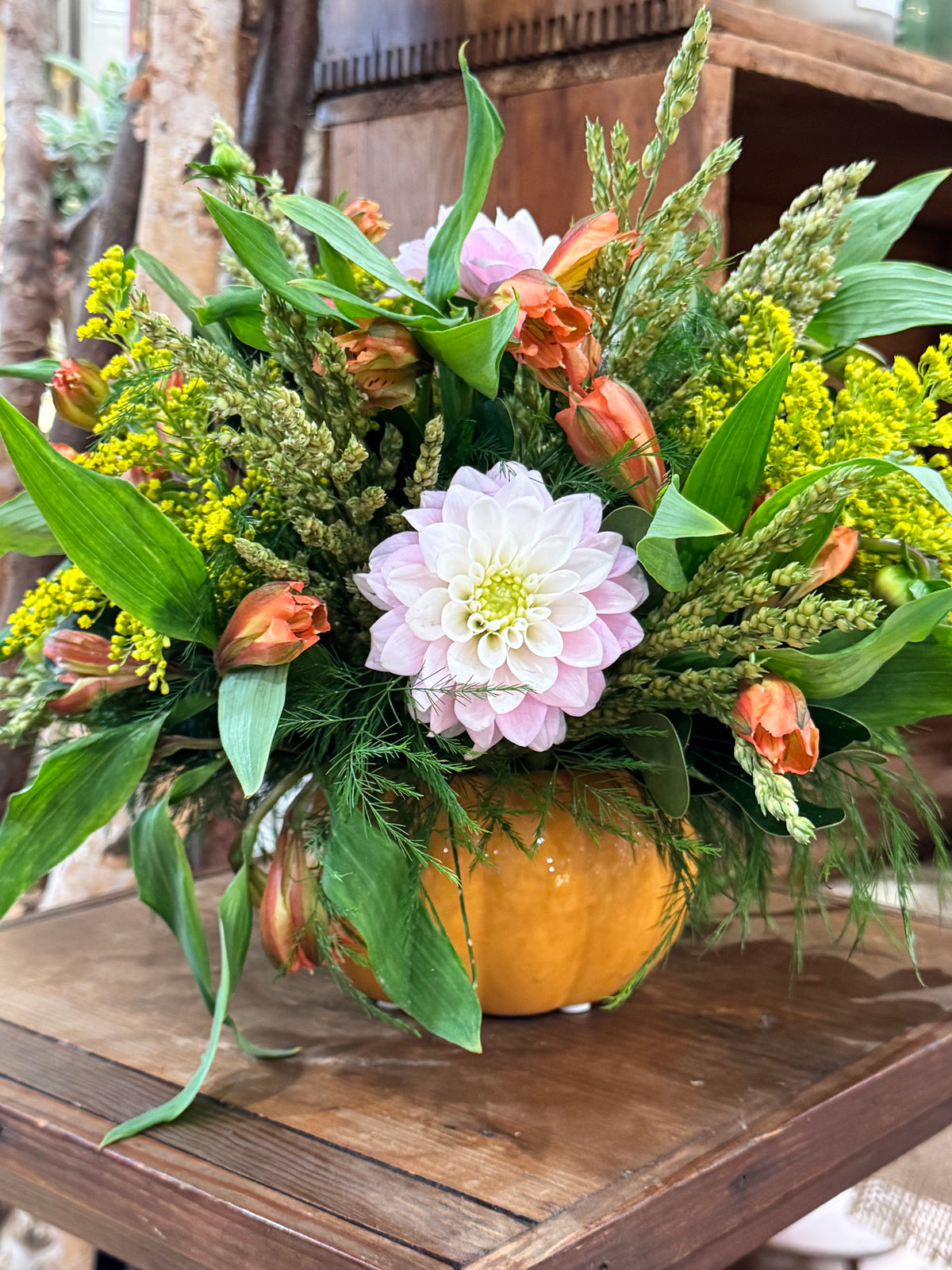 Pumpkin Flower Arrangement