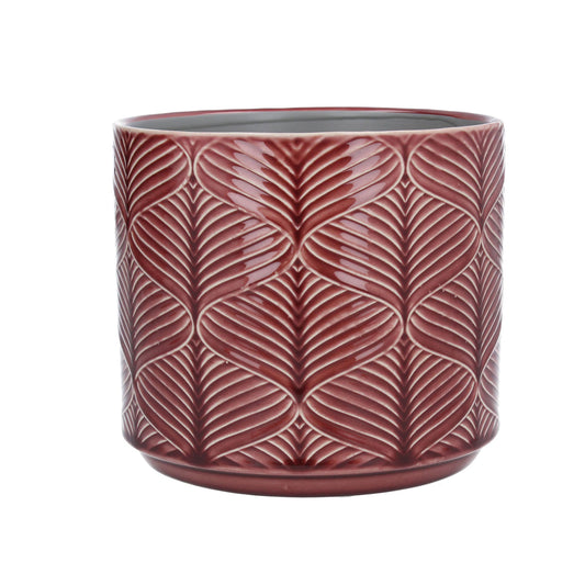 Berry Wavy Ceramic Pot Cover