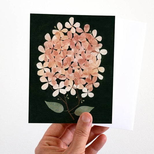 Pressed Hydrangea Greeting Card