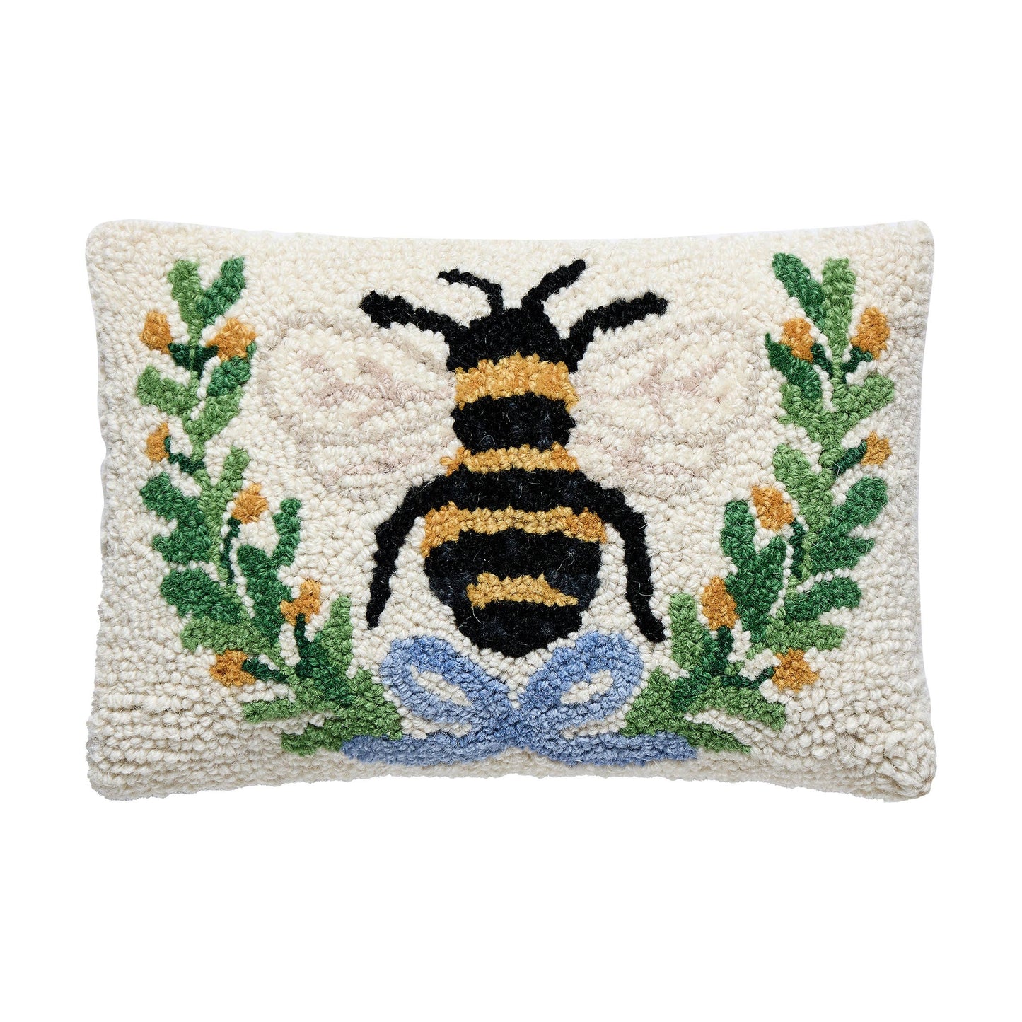 Bee In A Wreath Hook Pillow