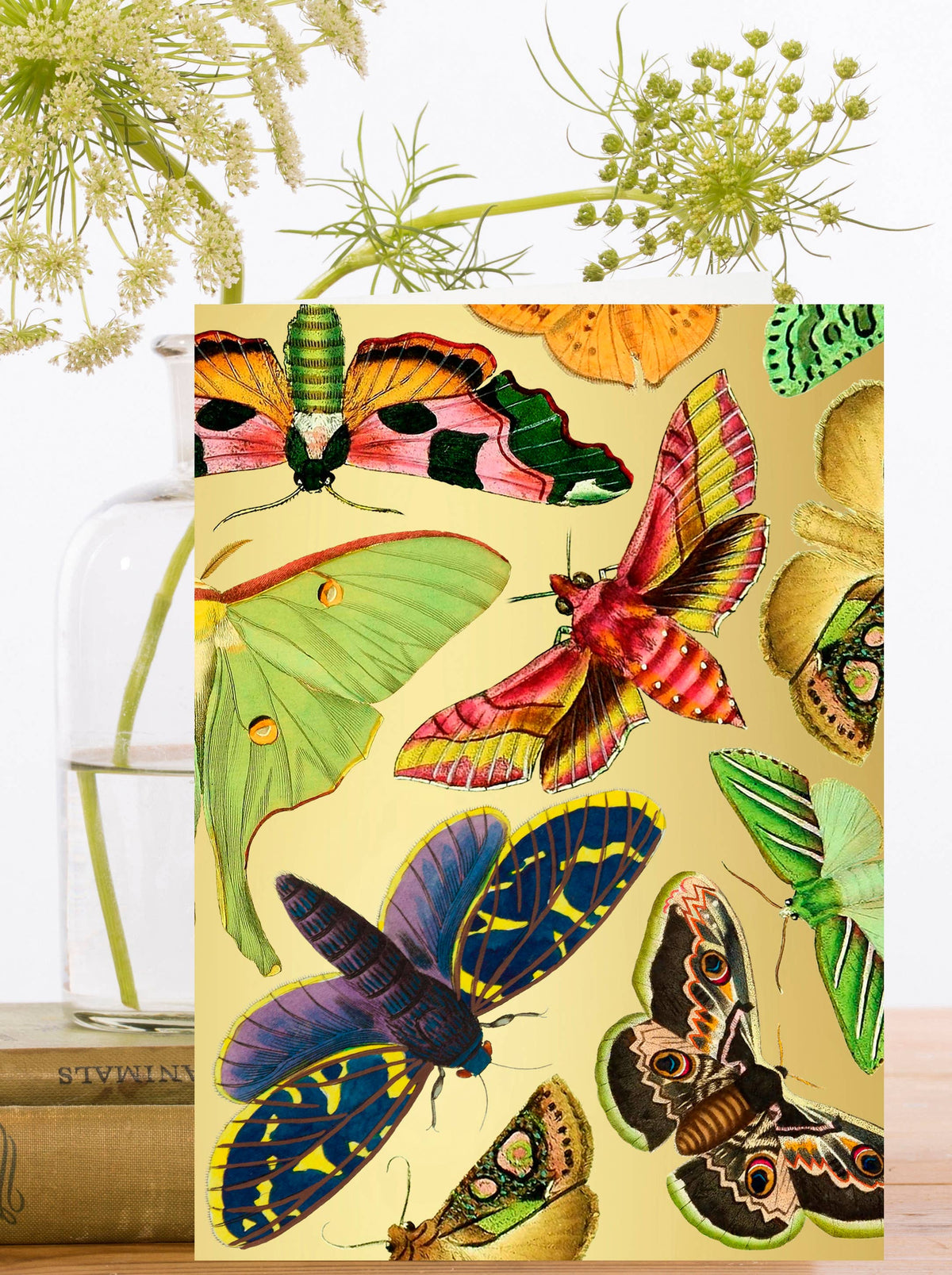 Golden Moths Greeting Card