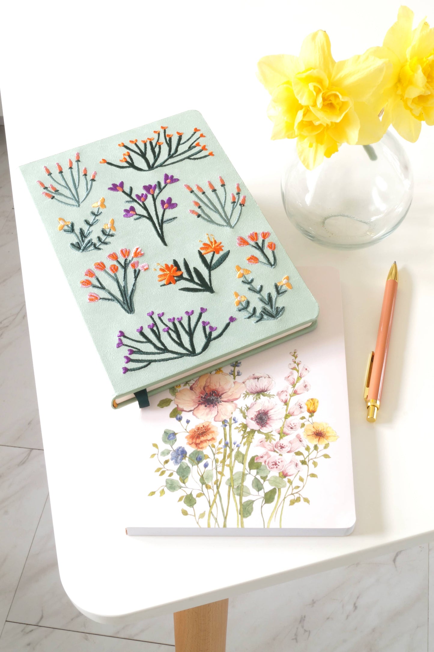 Petite Blooms Embroidered Journal