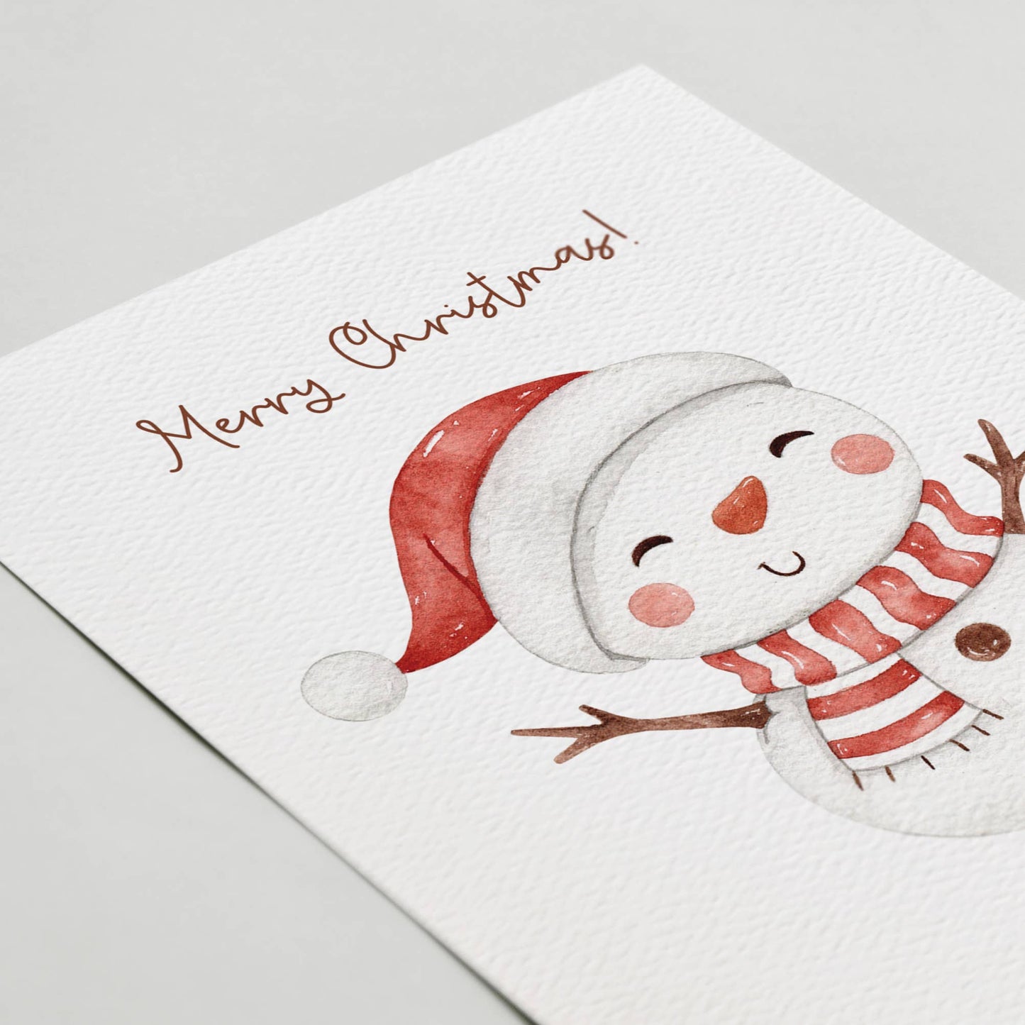 Merry Christmas Snowman Card