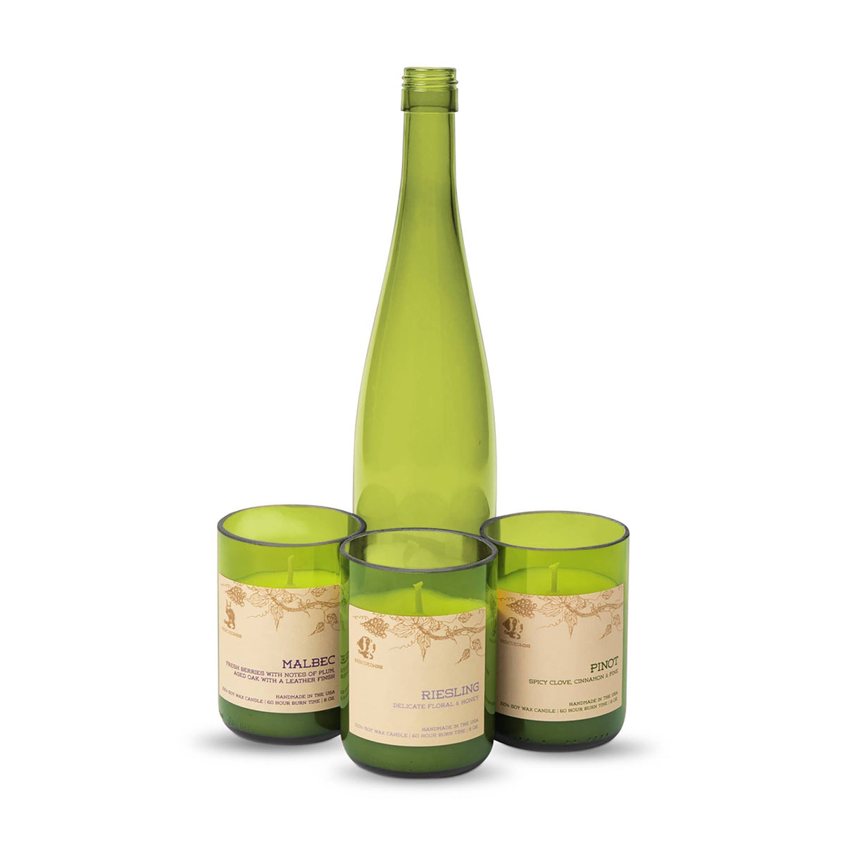 Riesling Balance Soy Candles - Wine Bottle Candle