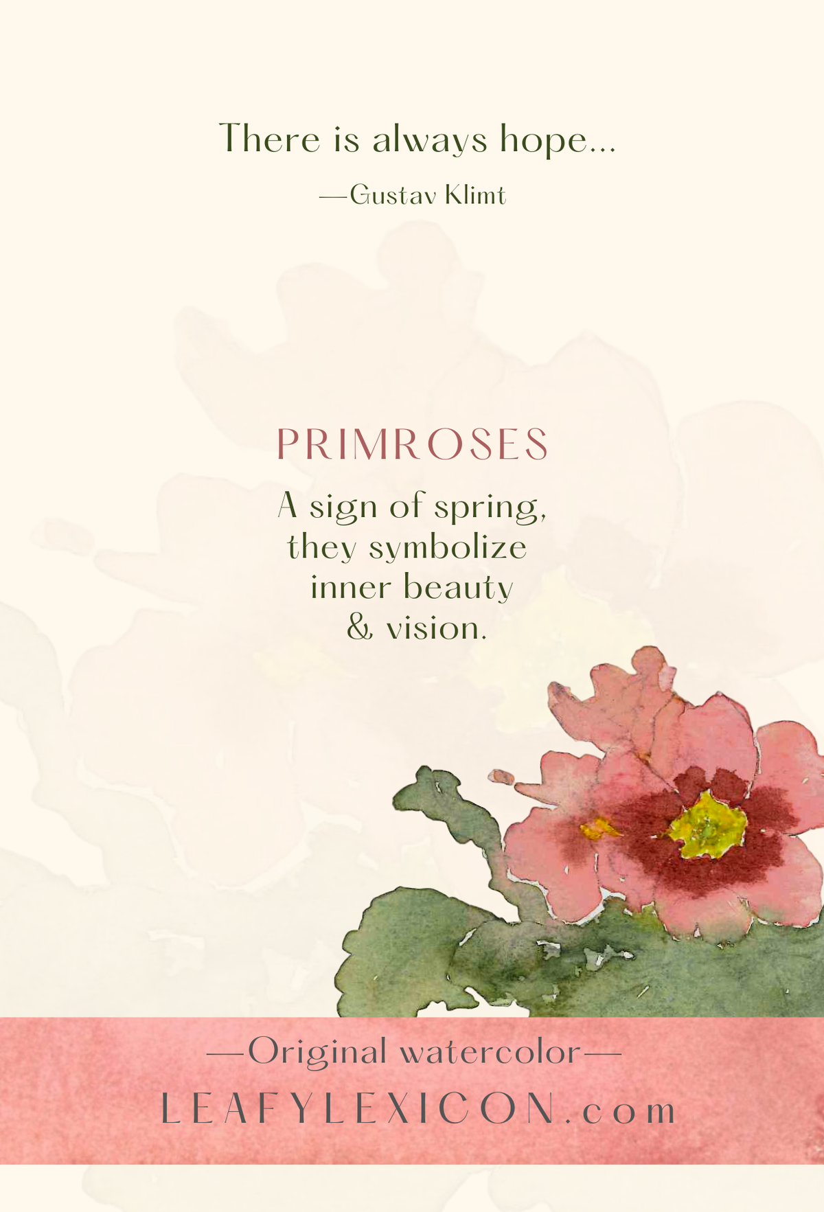Primrose, greeting card