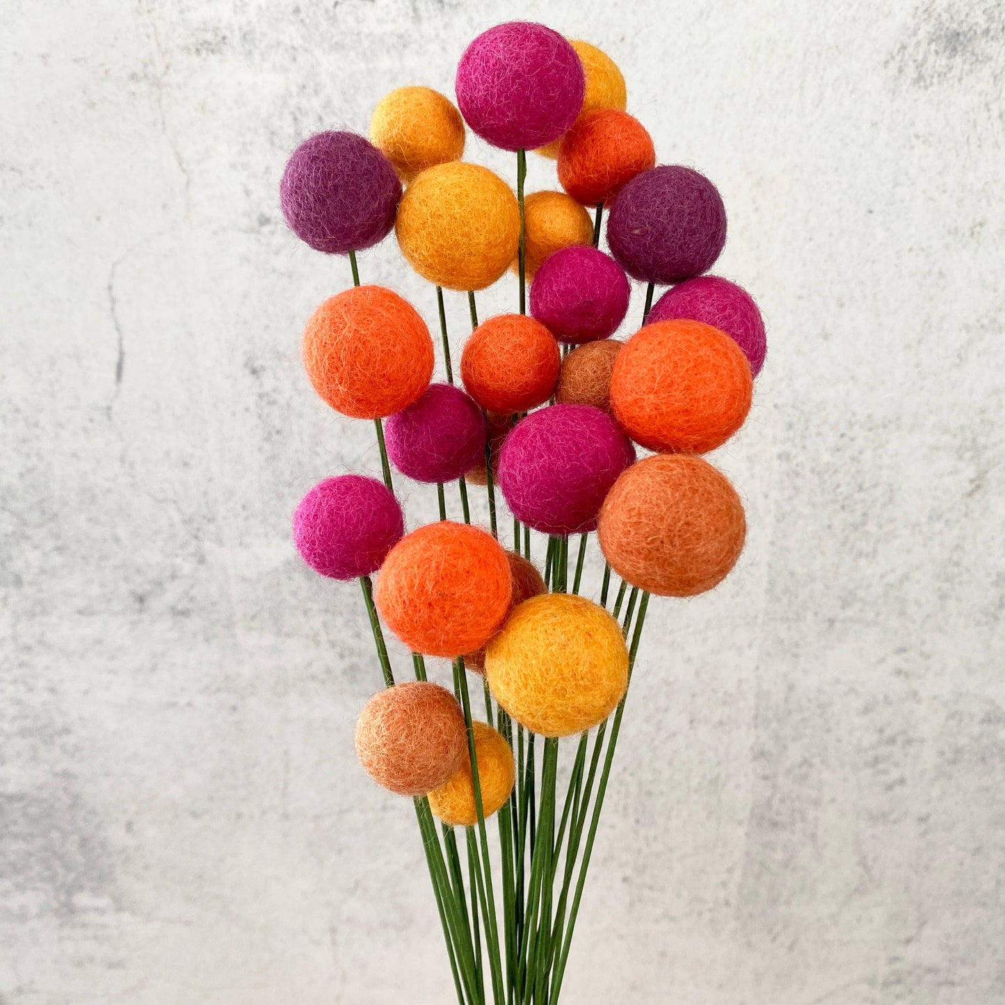 Felt Flower Ball Singles - Tulip Fields