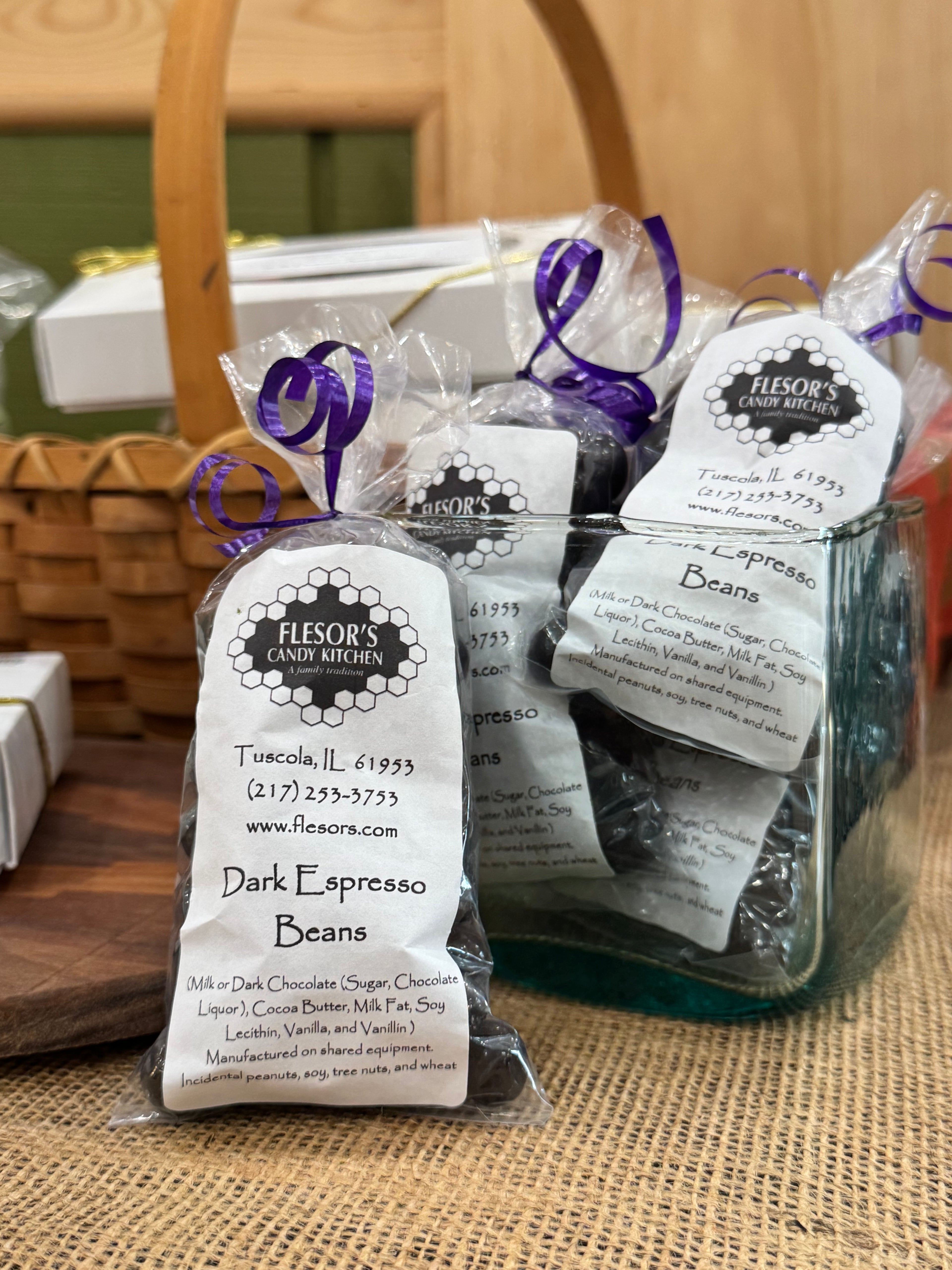 Dark Chocolate  Espresso Beans (bags)