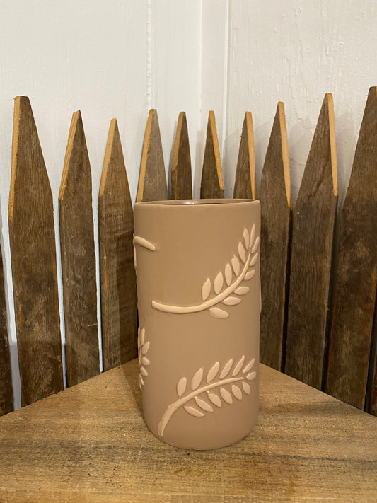 Brown Wheat Vase/Pot