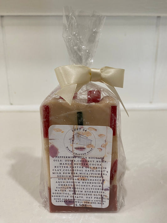 Peppermint Jelly Nougat Locally Made Soap