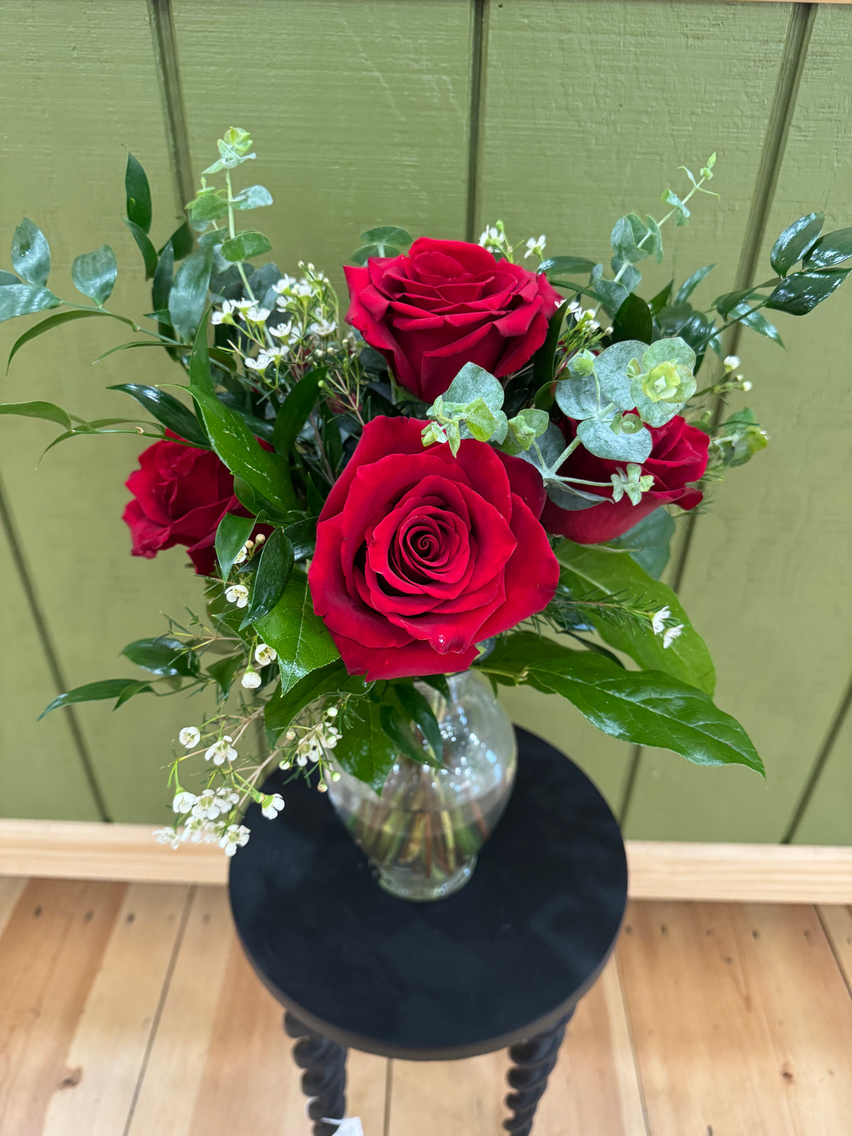 Mary Jane Bouquet - Half Dozen Rose Arrangement