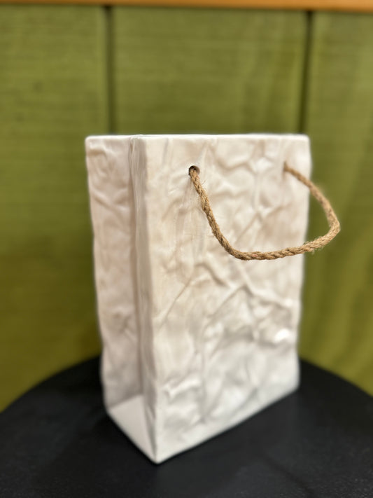 Ceramic Paper Bag Vases