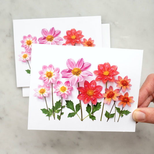 Card - Dahlias
