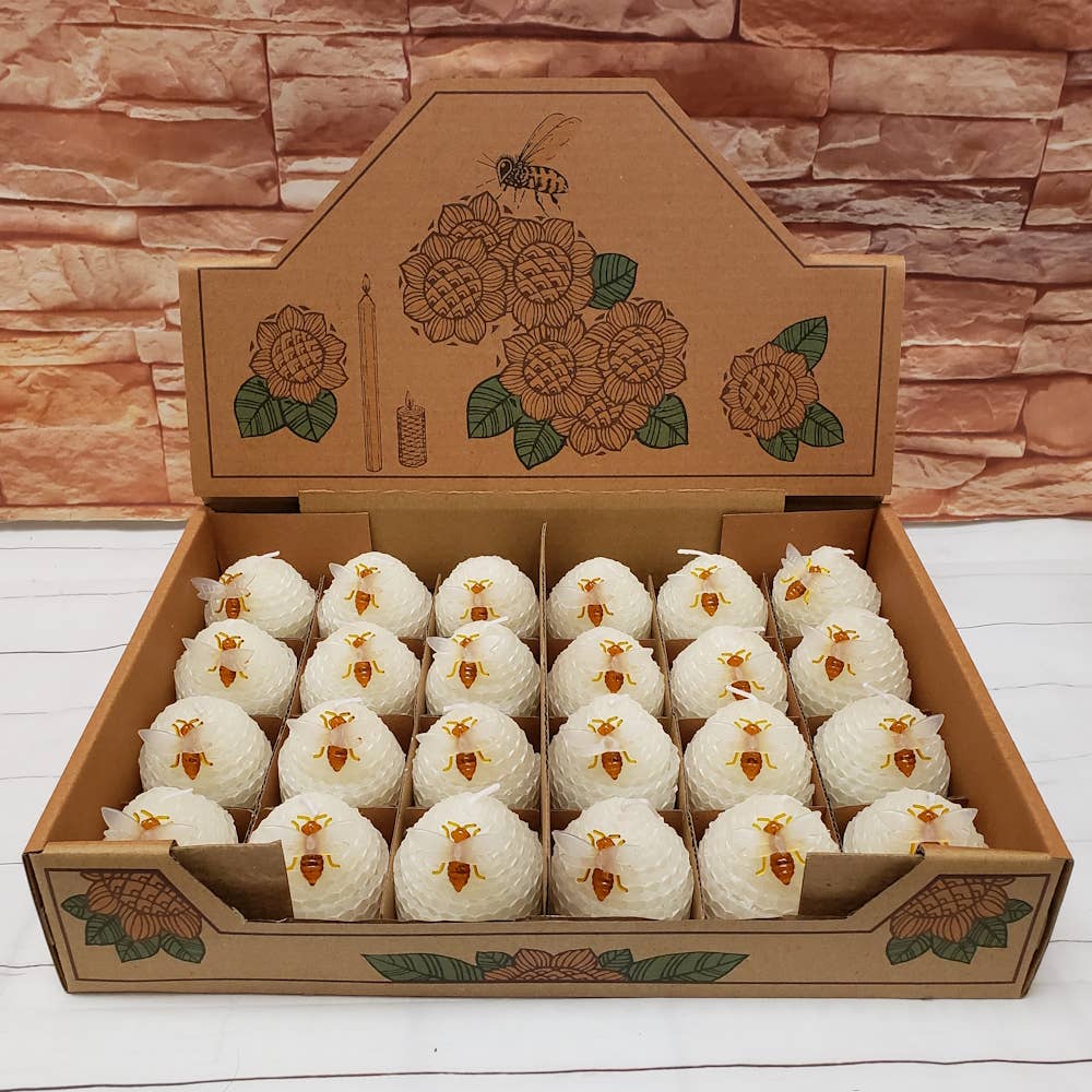 Natural White Beeswax Candle