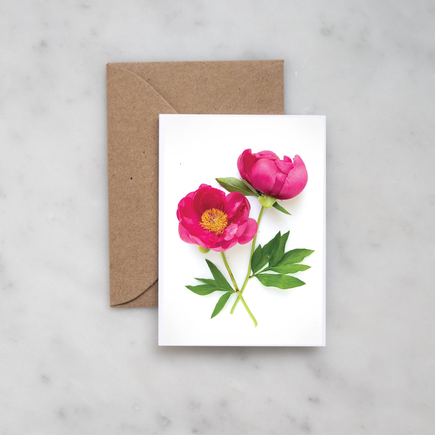 Enclosure card - Double Peony