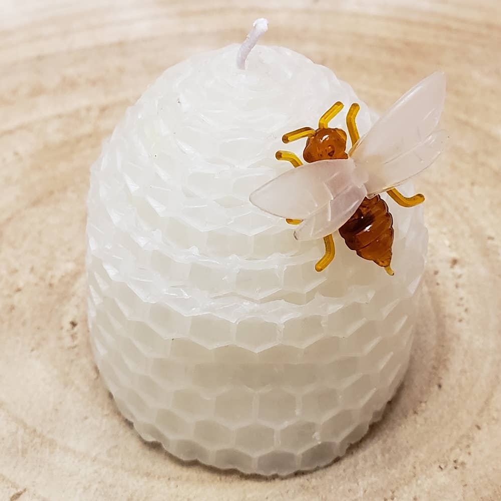 Natural White Beeswax Candle