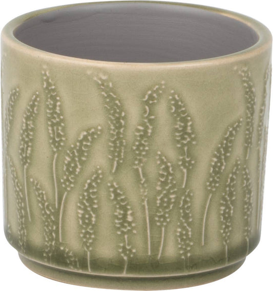 Floral Stem Pattern Ceramic Pot
