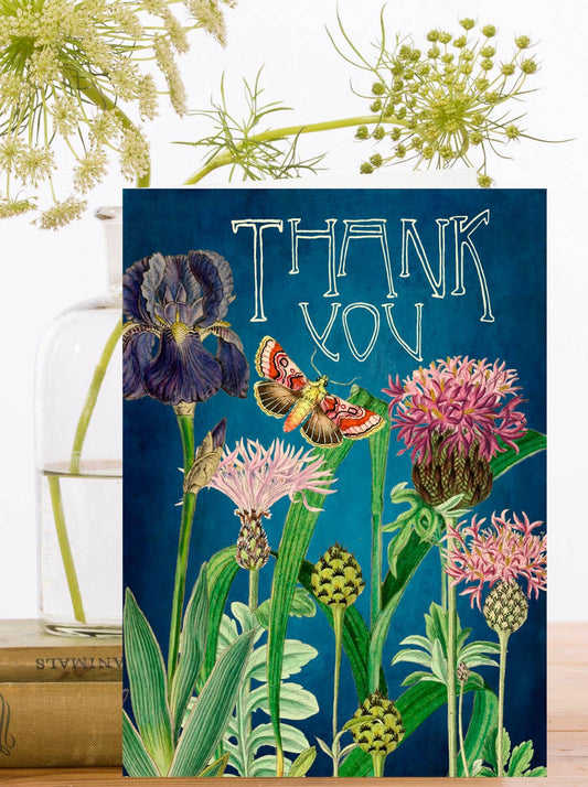 Iris & Thistles Thank You Card