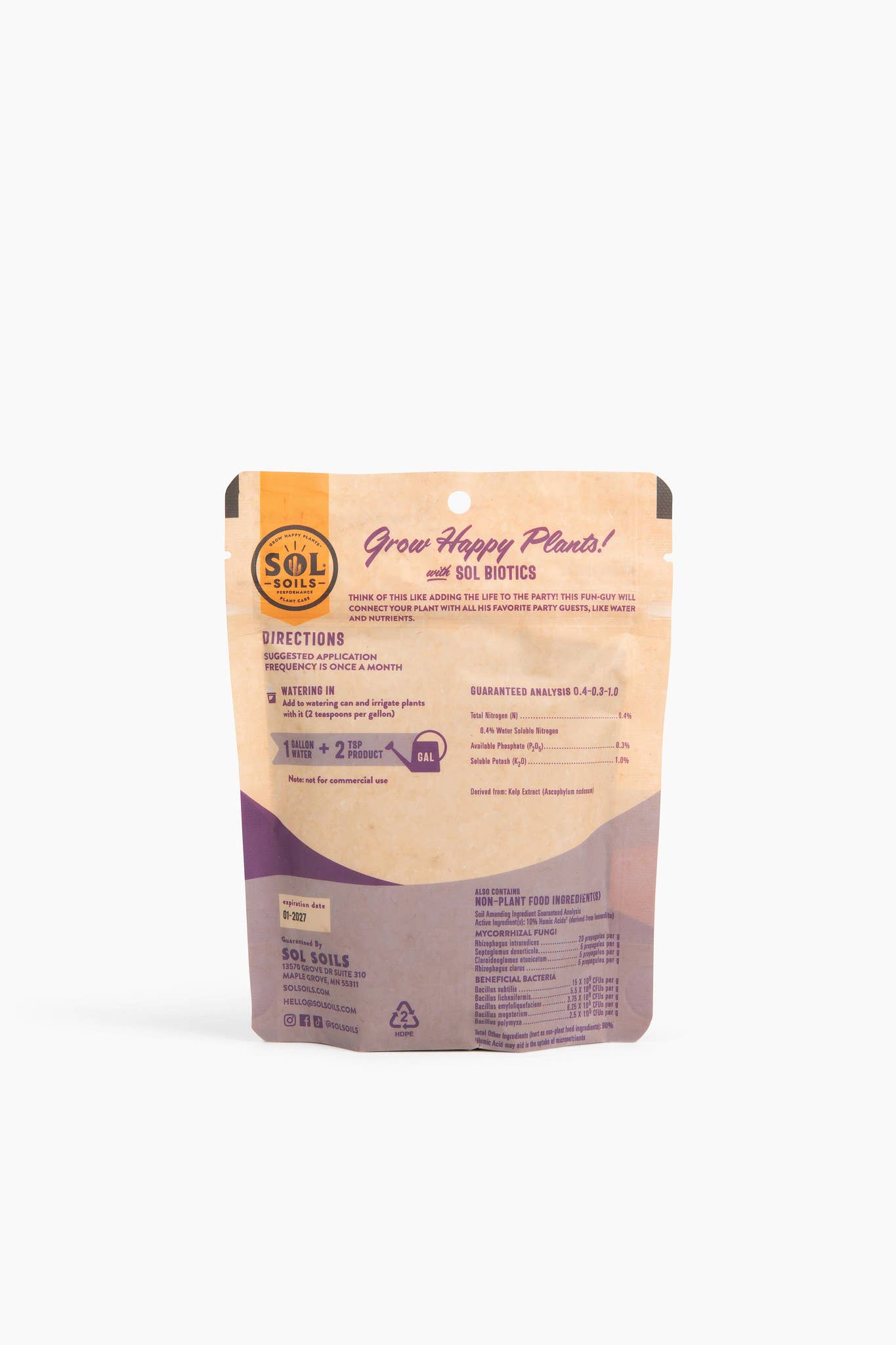 Sol Biotics - Monthly Myco - Mycorrhizal Fungi Inoculant