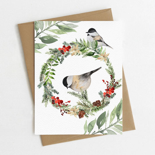Winter Chickadee Card