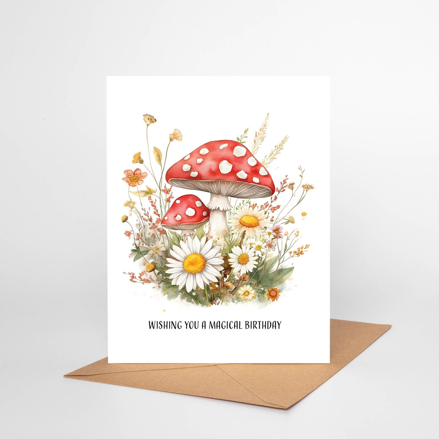 Mushroom Birthday Card BD08 Magical Birthday Floral