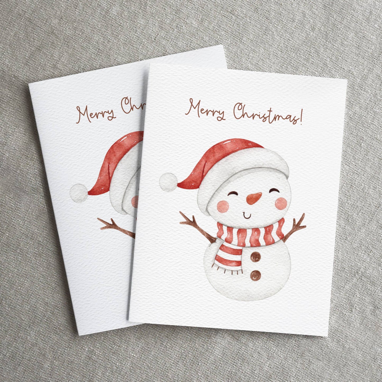 Merry Christmas Snowman Card