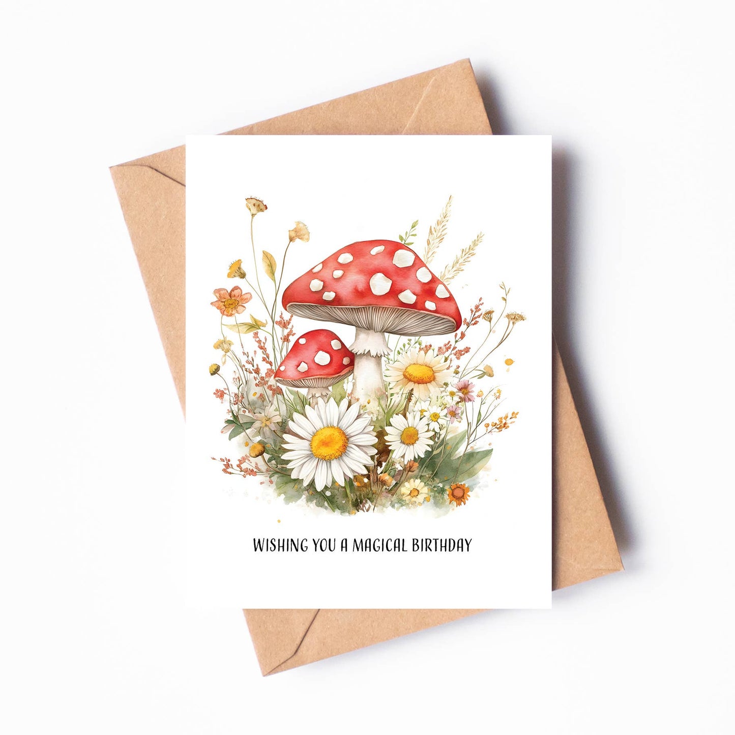 Mushroom Birthday Card BD08 Magical Birthday Floral