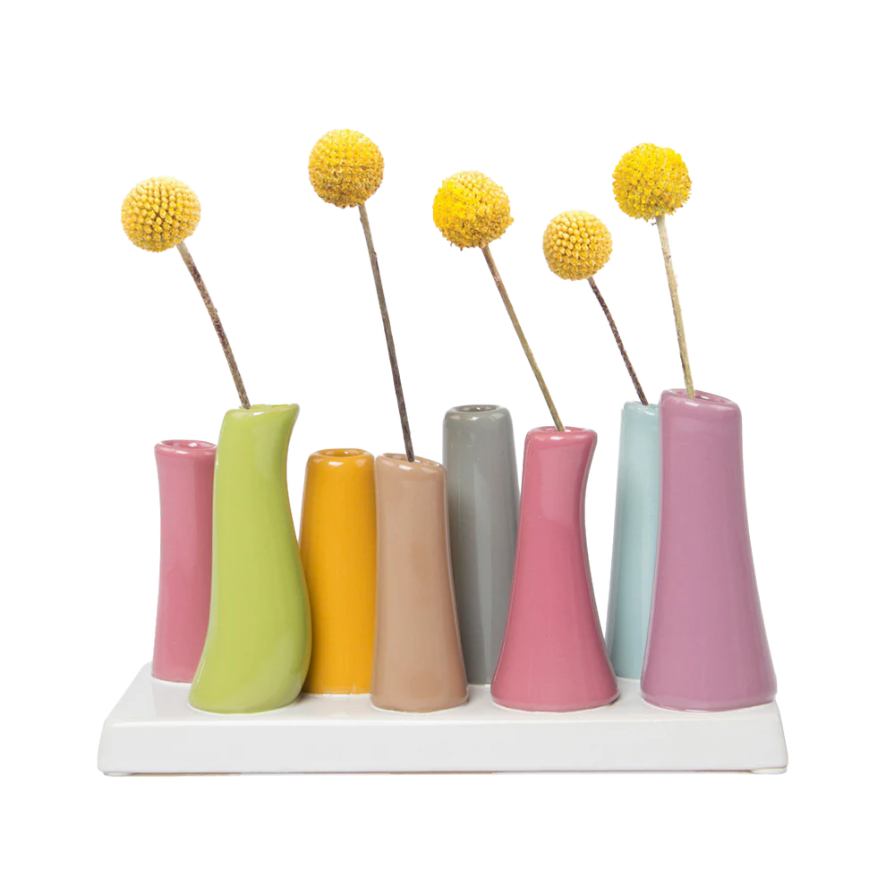 Pooley Bud Vases - 8 Tube
