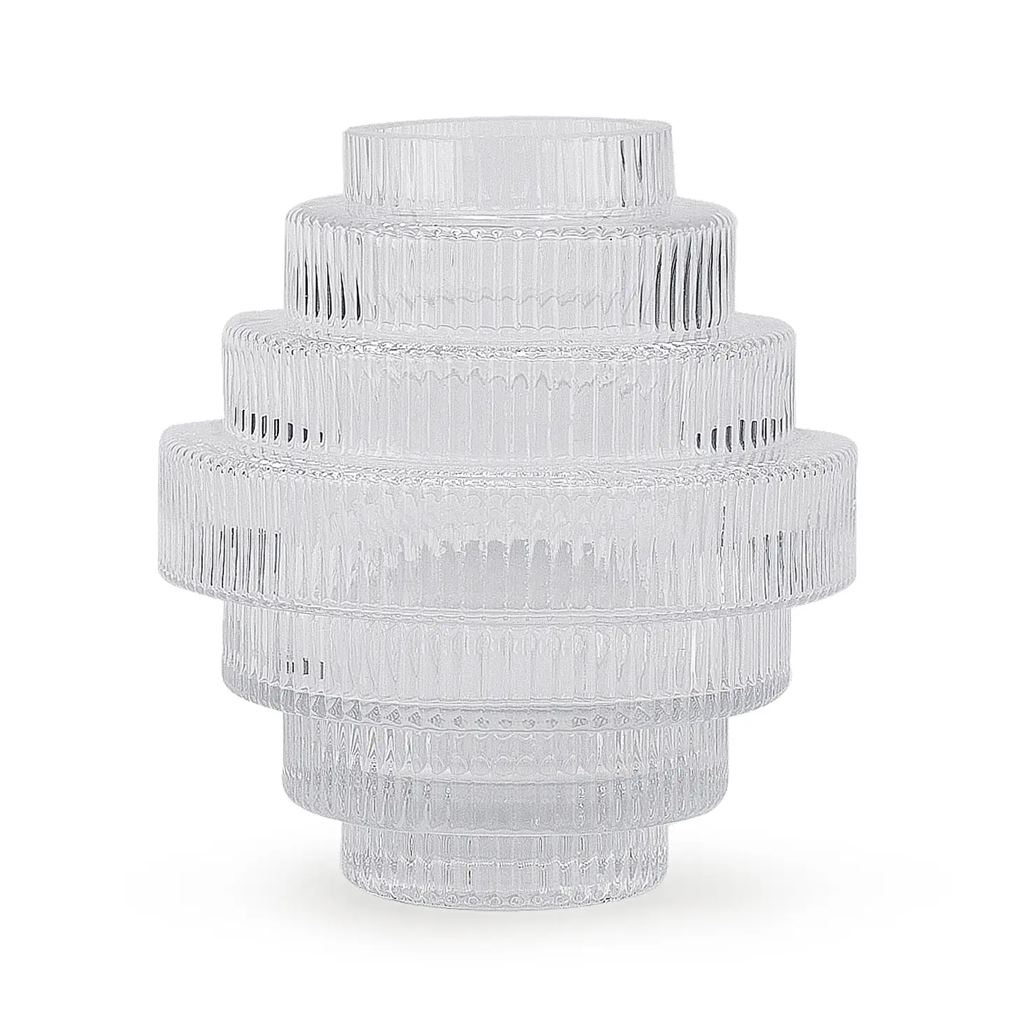 Large Layered Glass Vase