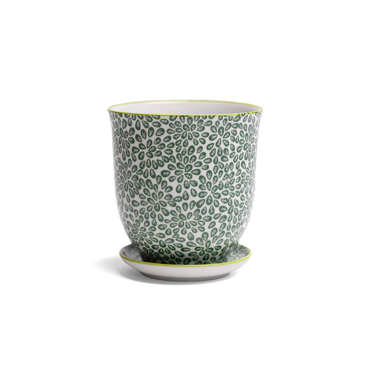 Liberte Porcelain Pot with Saucer 3.25"