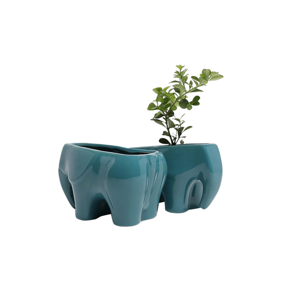 Elephant Ceramic Planter