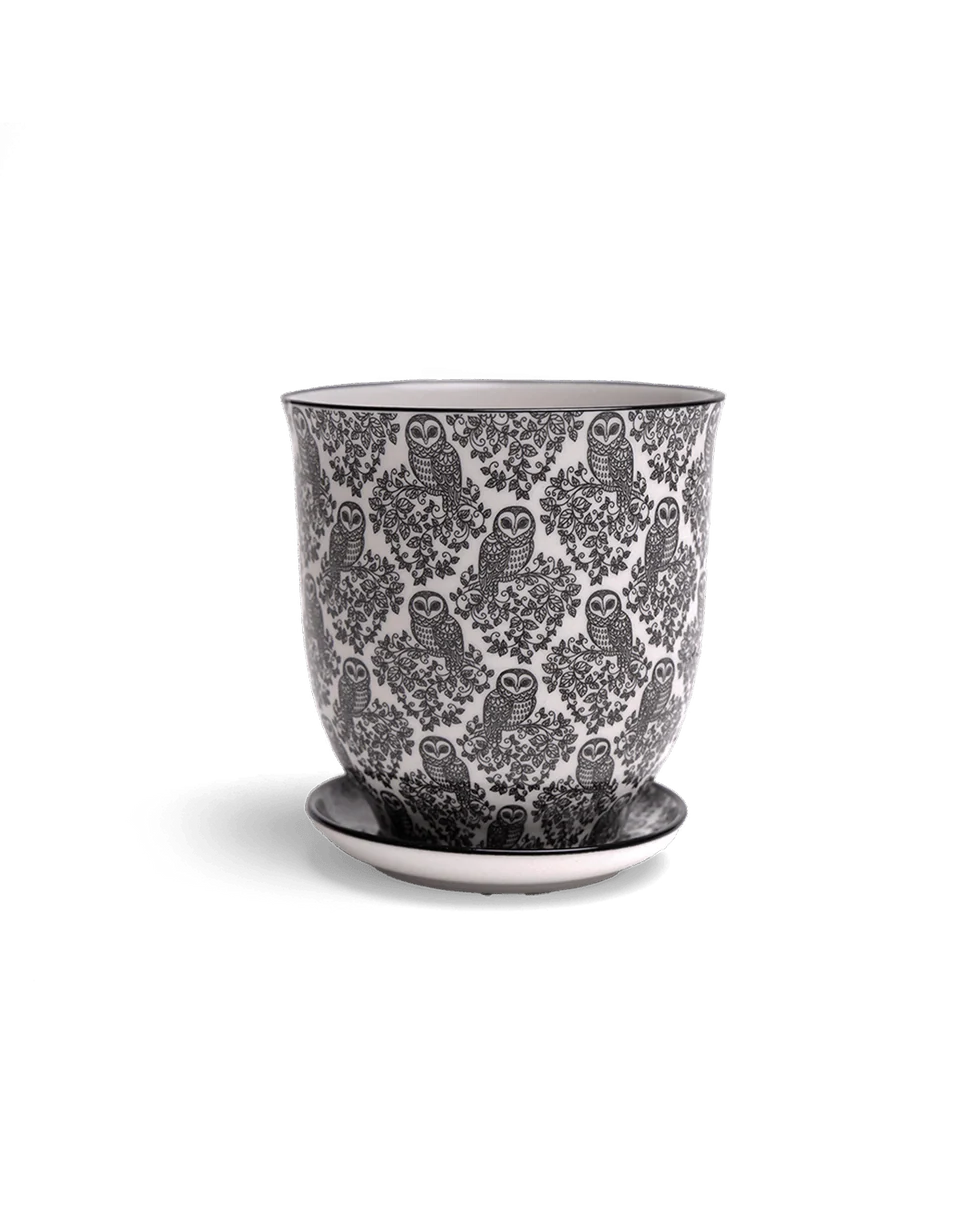 Liberte Porcelain Pot with Saucer 3.25"