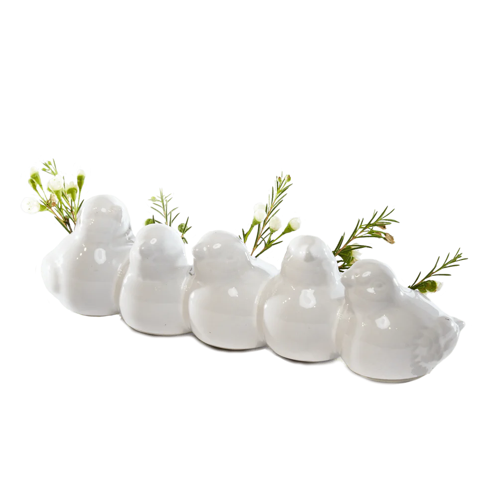 Sisken Bird Ceramic Bud Vase