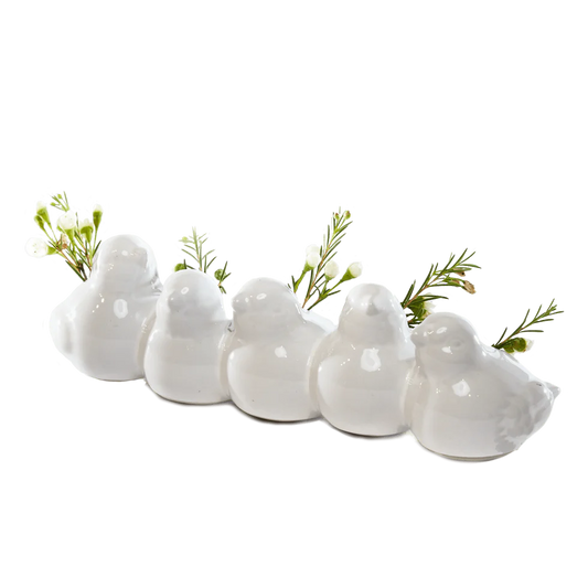 Sisken Bird Ceramic Bud Vase