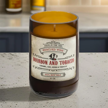 Bourbon & Tobacco 10 oz Soy Candle - Spirits Collection