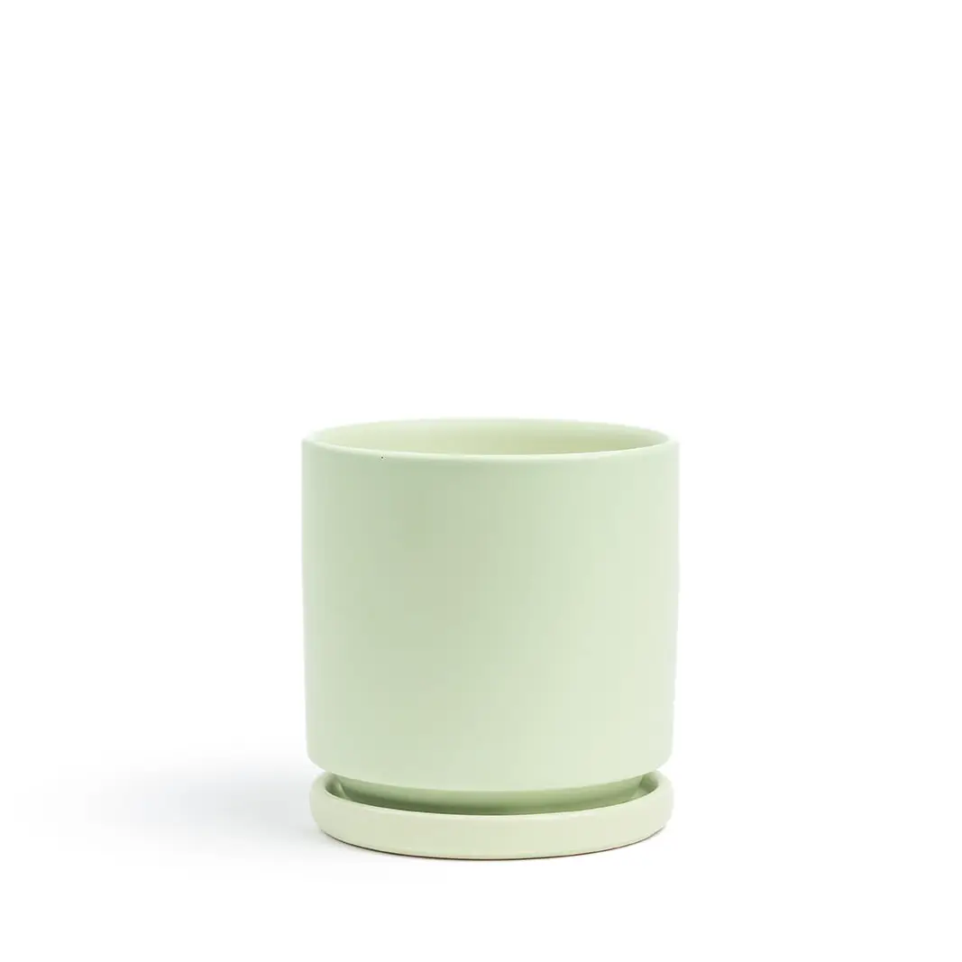 10.5" Cylinder Pots with Water Saucers