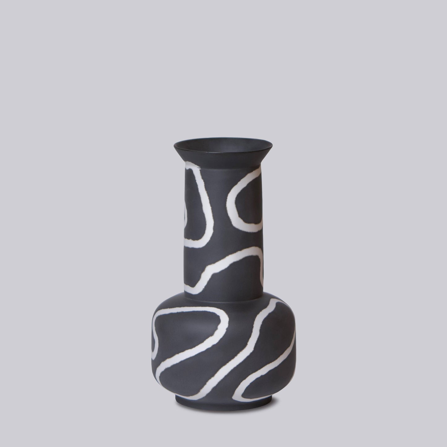 Memphis Sage Porcelain Vase: Memphis black